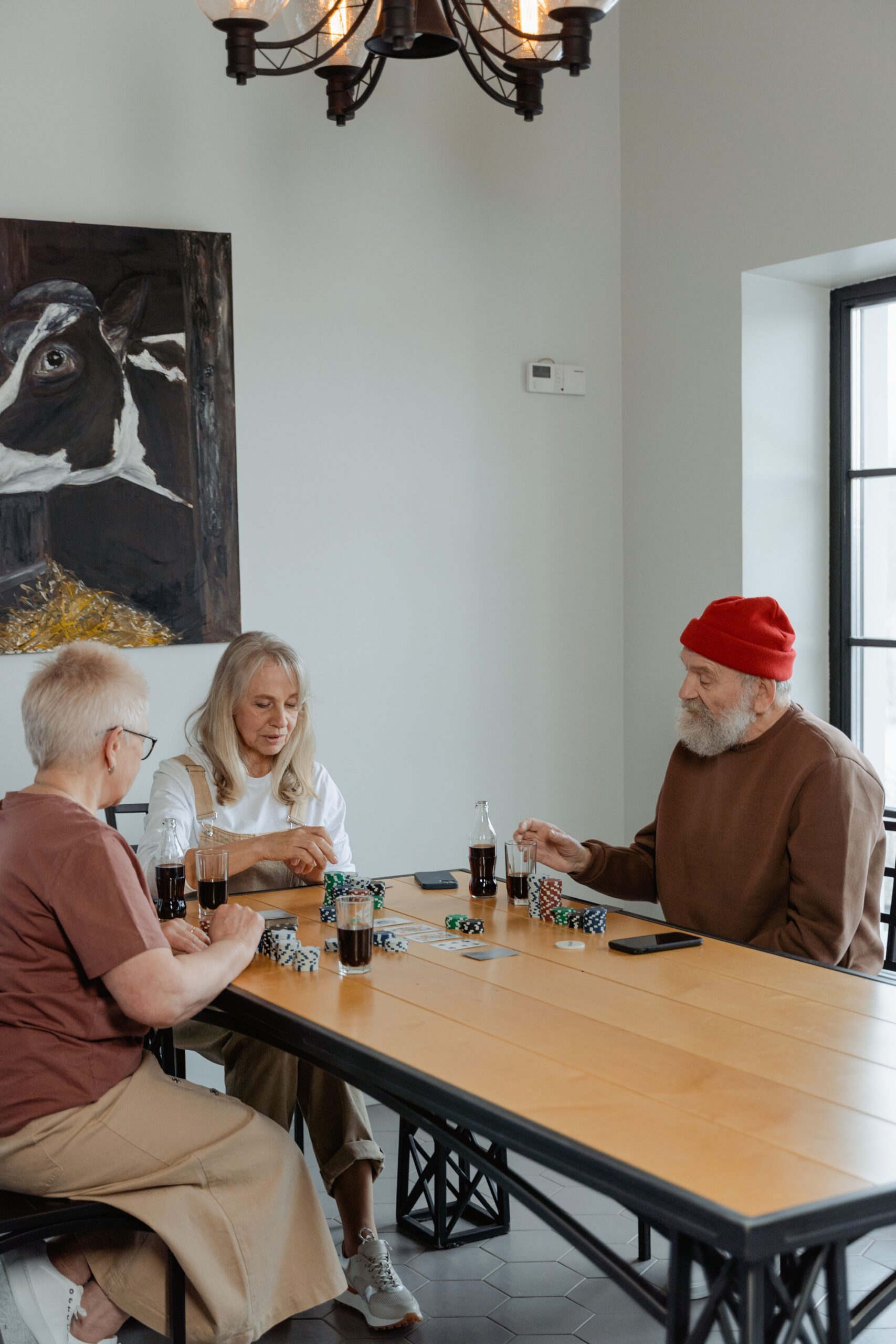 Older adults enjoying a social activity together